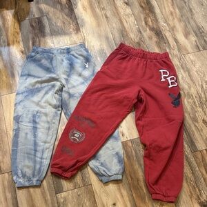 Playboy Red and Blue Jogger Pants Set